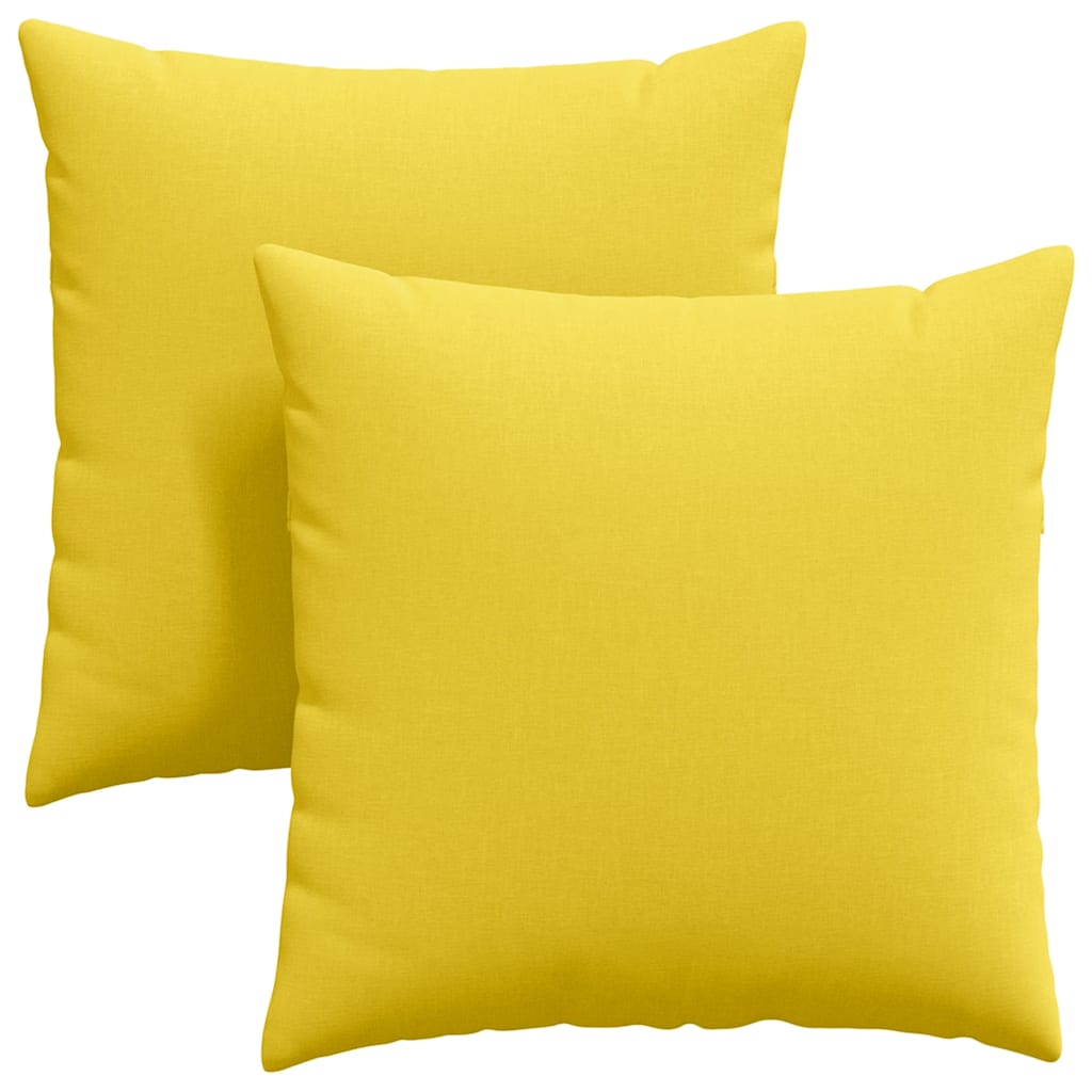 Cuscini da Divano 2 pcs Giallo Chiaro 60 x 60 cm Tessuto