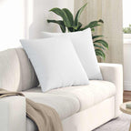 Cuscini da Divano 2 pcs Bianco 60 x 60 cm Tessuto