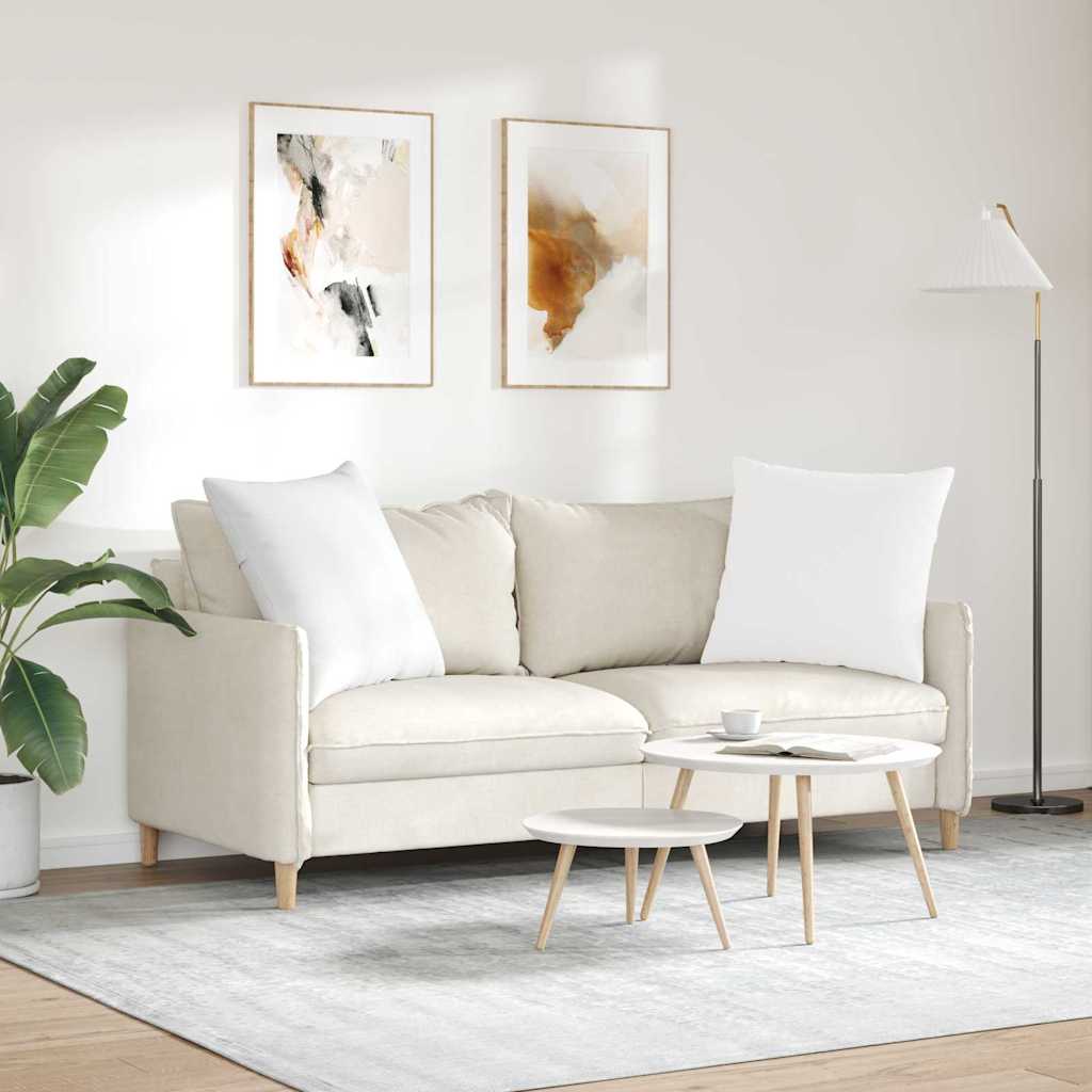 Cuscini da Divano 2 pcs Bianco 60 x 60 cm Tessuto