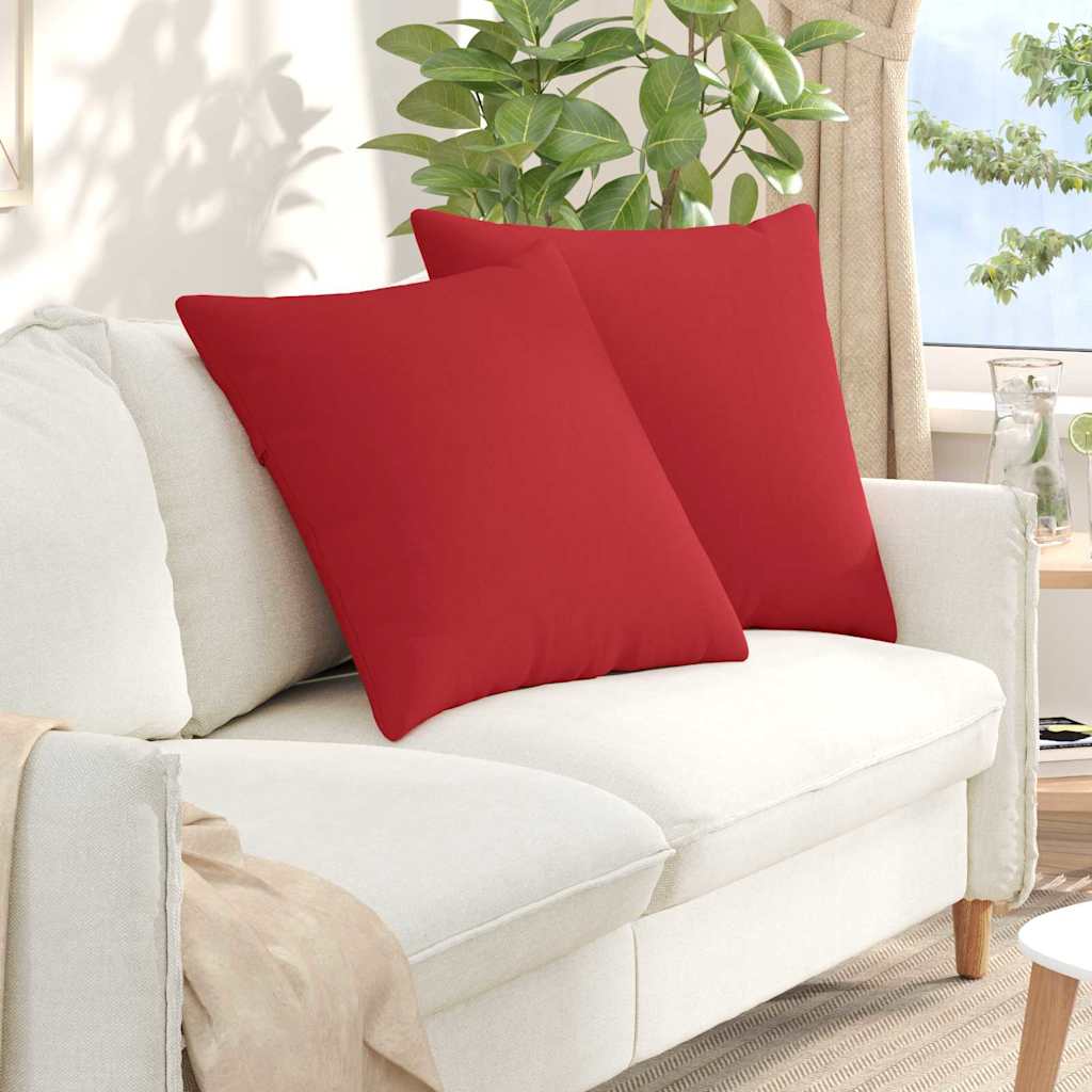 Cuscini da Divano 2 pcs Rosso 60 x 60 cm Tessuto