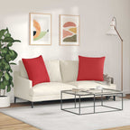 Cuscini da Divano 2 pcs Rosso 60 x 60 cm Tessuto