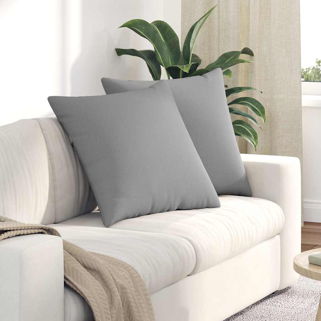 Cuscini da Divano 2 pcs Grigio Nuvola 60 x 60 cm Tessuto