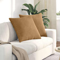 Cuscini da Divano 2 pcs Marrone 60 x 60 cm Tessuto in Cords