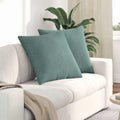 Cuscini da Divano 2 pcs Verde Mare 60 x 60 cm Tessuto in Cords