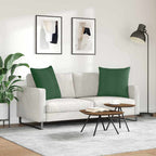 Cuscini da Divano 2 pcs Verde Scuro 60 x 60 cm Tessuto in Cords