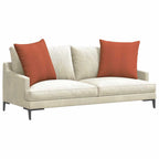 Cuscini da Divano 2 pcs Rosso Arancio 60 x 60 cm
