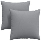 Cuscini da Divano 2 pcs Grigio chiaro 80 x 80 cm Tessuto