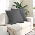 Cuscini da Divano 2 pcs Grigio scuro 80 x 80 cm Tessuto