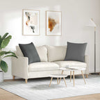 Cuscini da Divano 2 pcs Grigio scuro 80 x 80 cm Tessuto