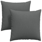 Cuscini da Divano 2 pcs Grigio scuro 80 x 80 cm Tessuto