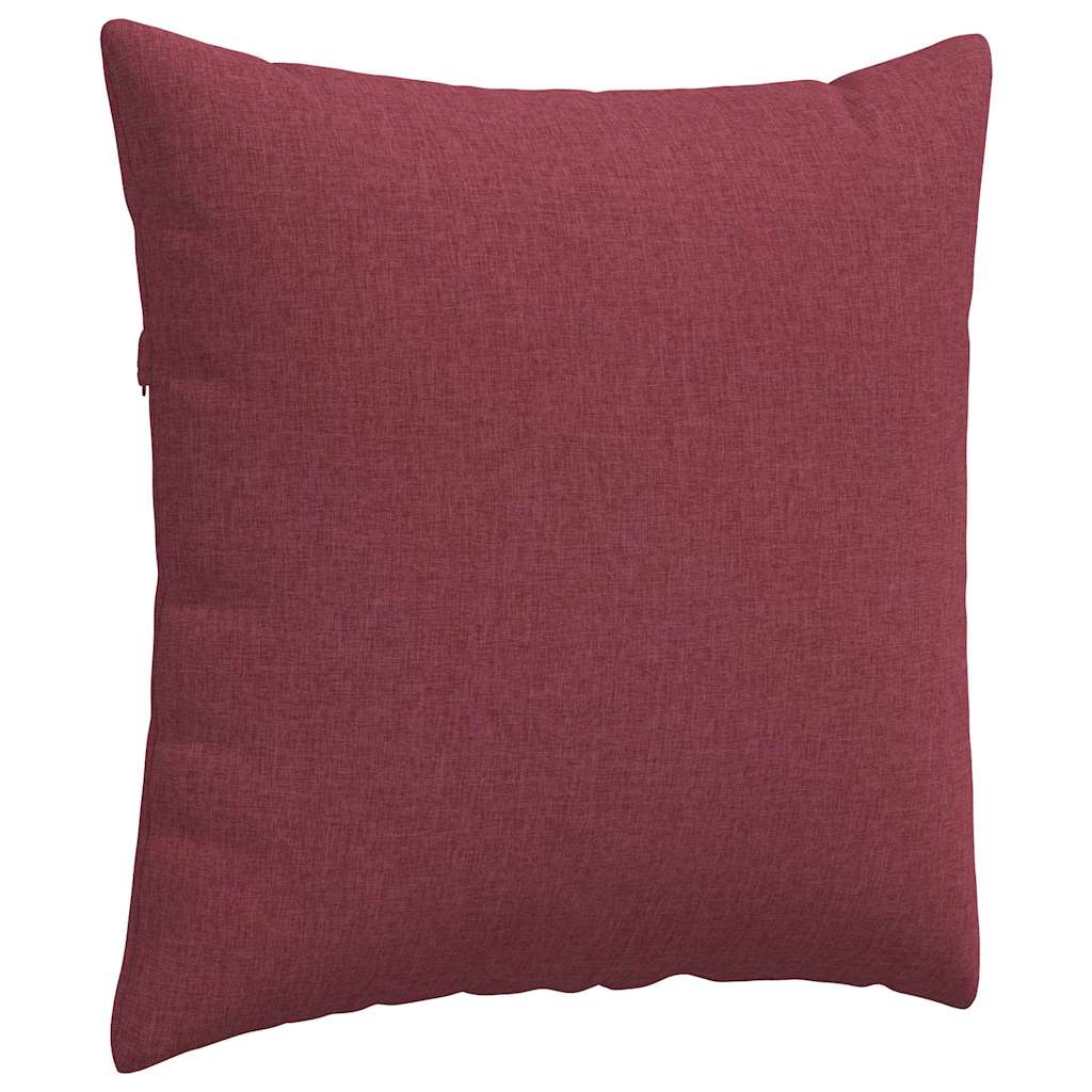 Cuscini da Divano 2 pcs Rosso Vino 80 x 80 cm Tessuto