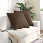 Cuscini da Divano 2 pcs Marrone 80 x 80 cm Tessuto