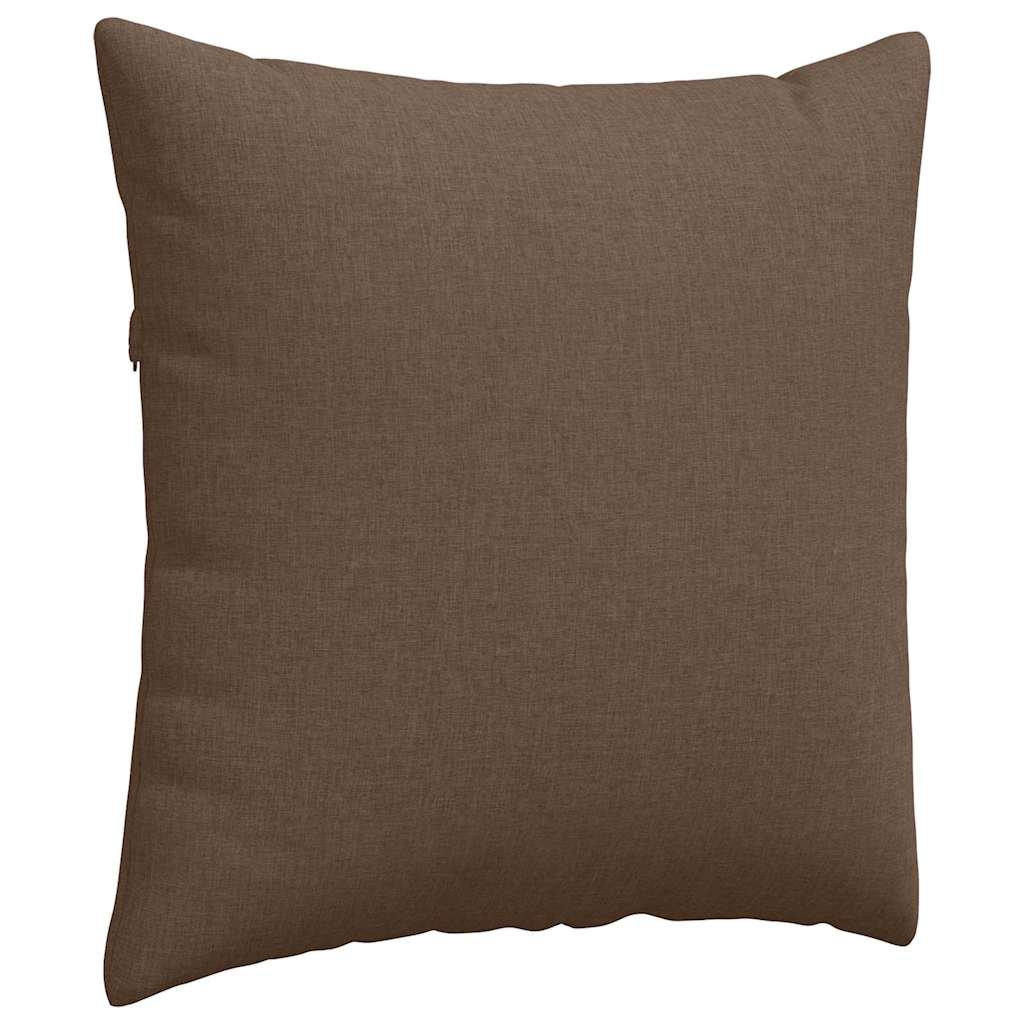 Cuscini da Divano 2 pcs Marrone 80 x 80 cm Tessuto