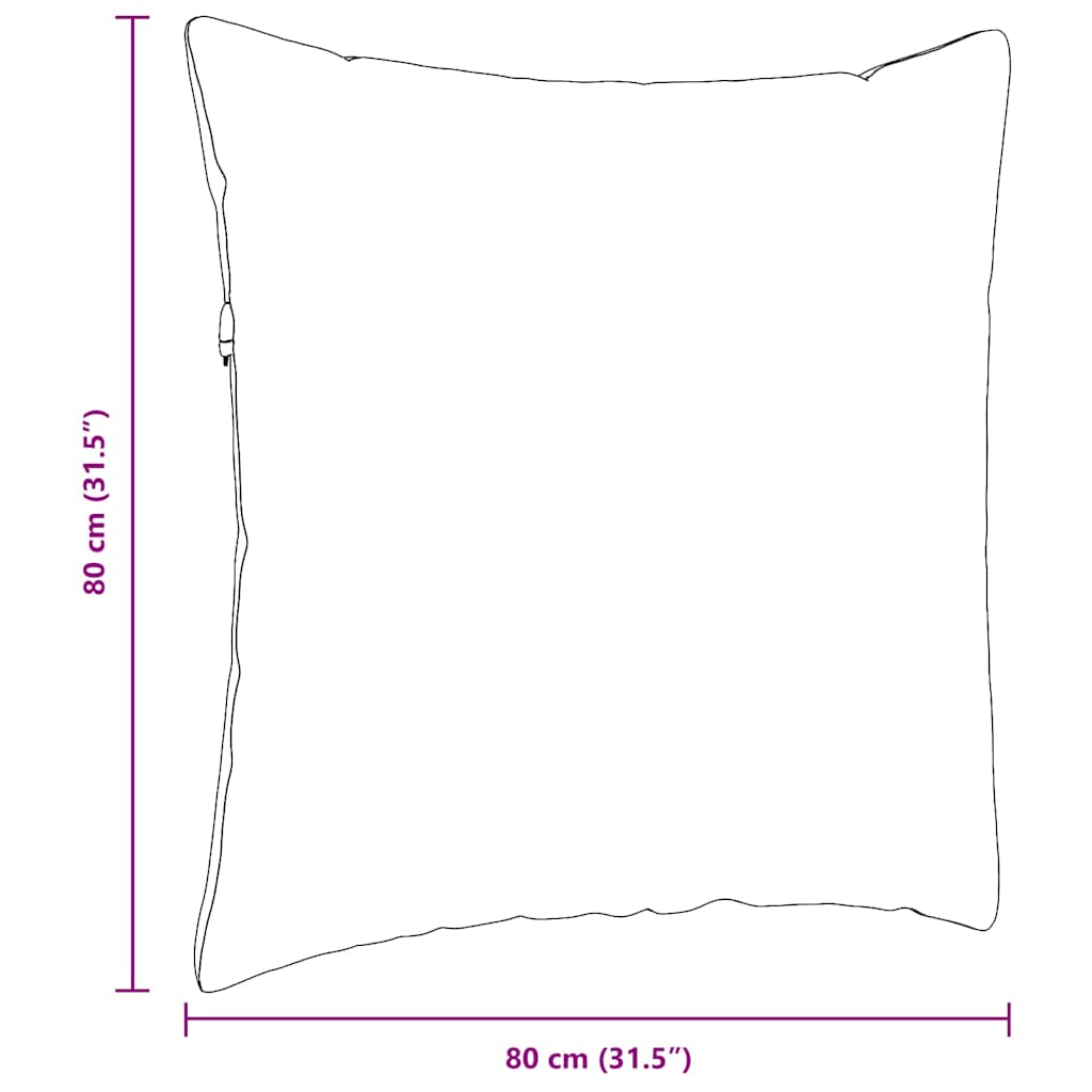 Cuscini da Divano 2 pcs Verde Scuro 80 x 80 cm Tessuto
