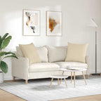 Cuscini da Divano 2 pcs Crema 80 x 80 cm Tessuto