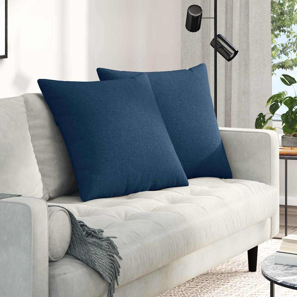 Cuscini da Divano 2 pcs Blu 80 x 80 cm Tessuto