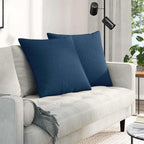 Cuscini da Divano 2 pcs Blu 80 x 80 cm Tessuto