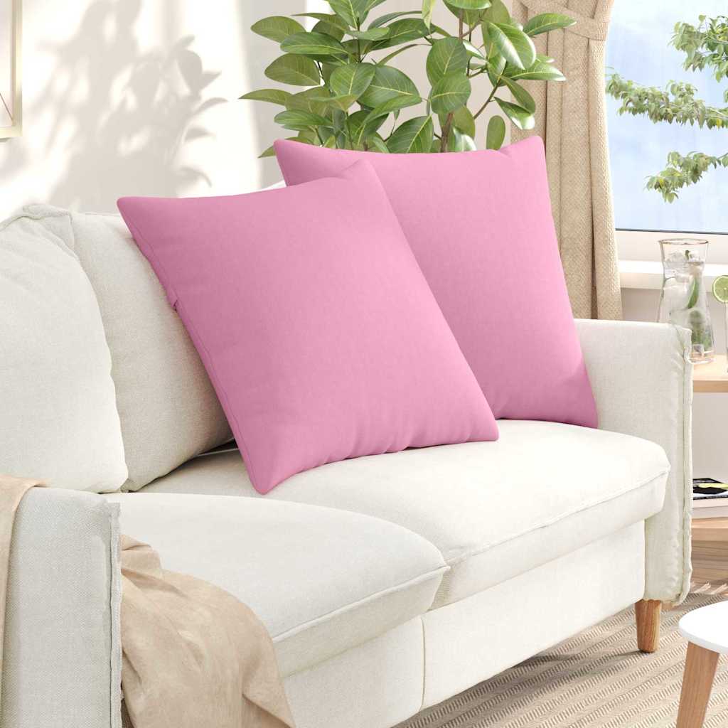 Cuscini da Divano 2 pcs Rosa 80 x 80 cm Tessuto