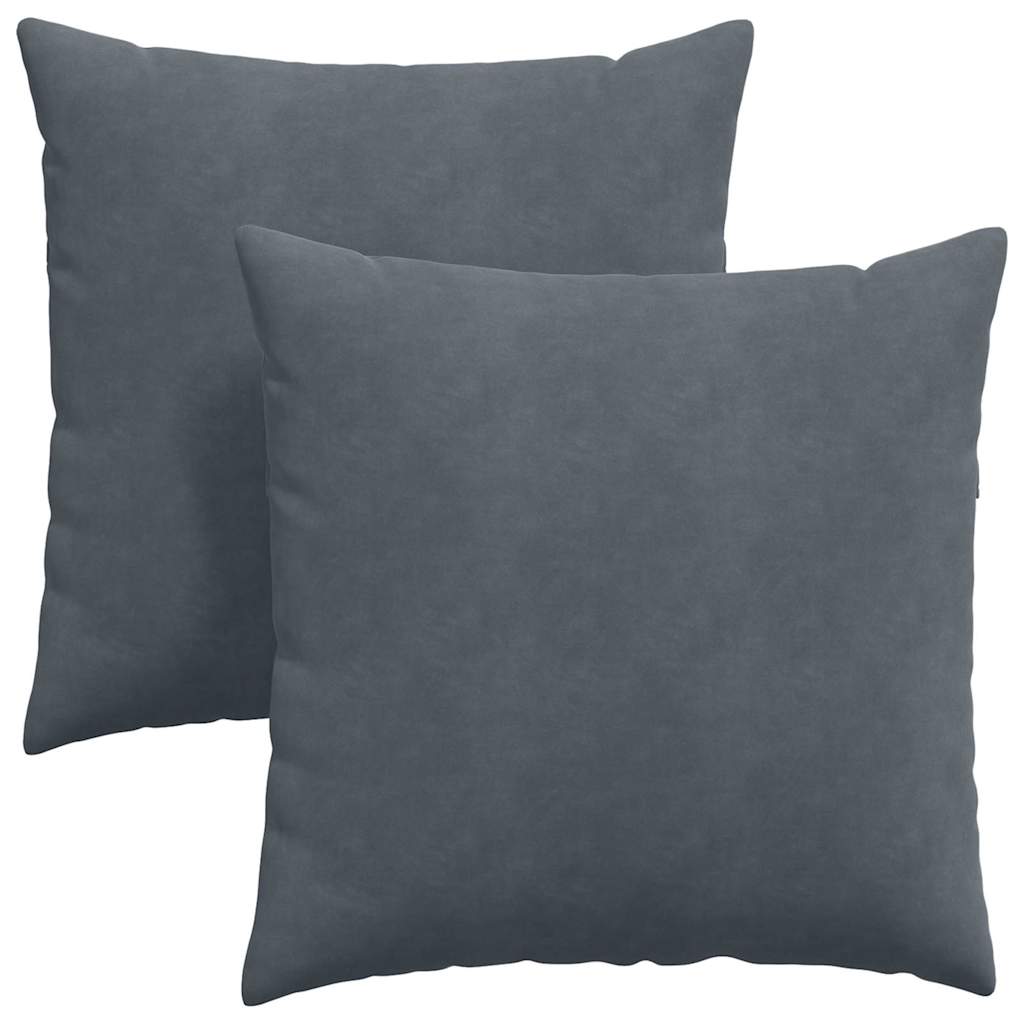 Cuscini da Divano 2 pcs Grigio scuro 80 x 80 cm