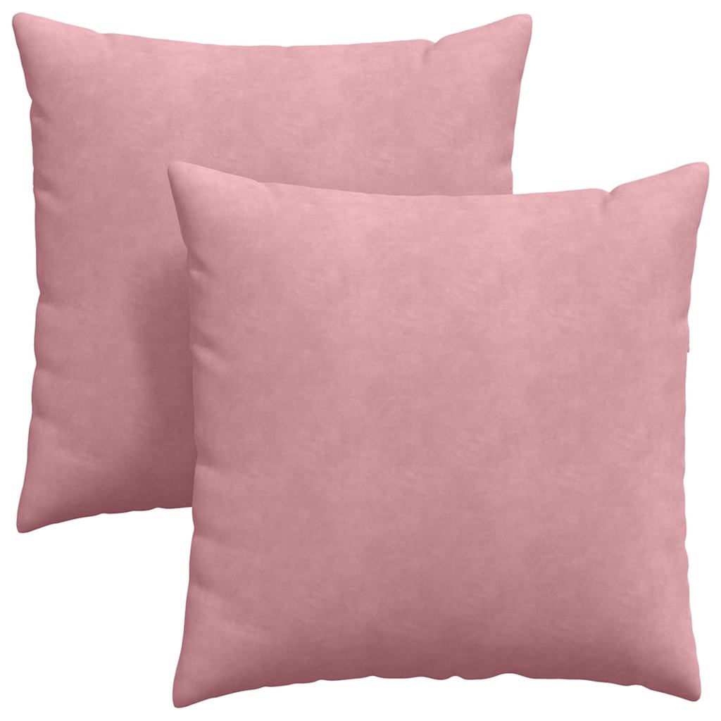 Cuscini da Divano 2 pcs Rosa 80 x 80 cm Tessuto in Cords