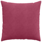 Cuscini da Divano 2 pcs Rosso Vino 80 x 80 cm Tessuto in Cords