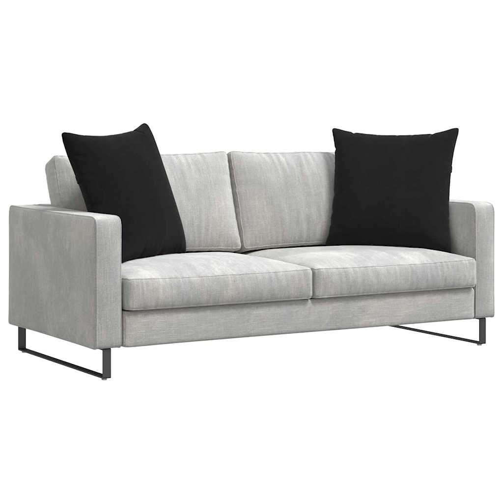 Cuscini da Divano 2 pcs Nero 80 x 80 cm Tessuto in Cords