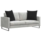 Cuscini da Divano 2 pcs Nero 80 x 80 cm Tessuto in Cords