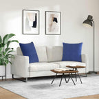 Cuscini da Divano 2 pcs Blu Polizia 80 x 80 cm Tessuto in Cords