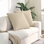 Cuscini da Divano 2 pcs Crema 80 x 80 cm Tessuto