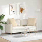 Cuscini da Divano 2 pcs Crema 80 x 80 cm Tessuto
