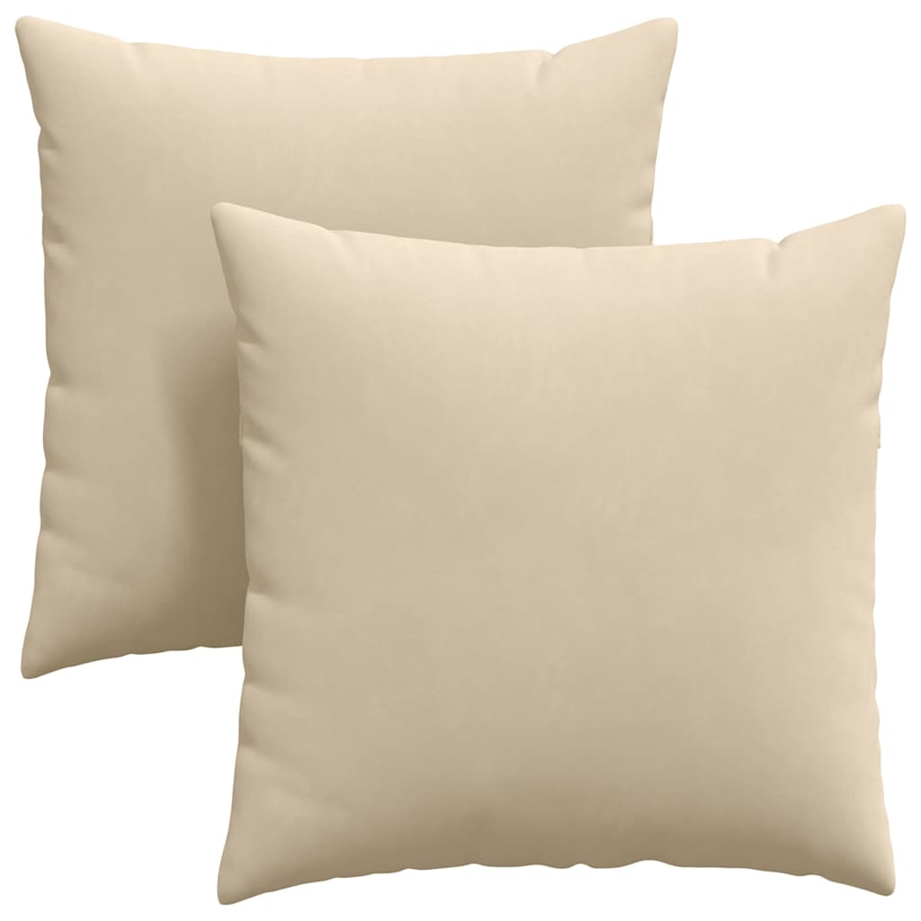 Cuscini da Divano 2 pcs Crema 80 x 80 cm Tessuto