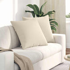 Cuscini da Divano 2 pcs Beige 80 x 80 cm Tessuto