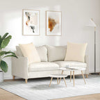 Cuscini da Divano 2 pcs Beige 80 x 80 cm Tessuto