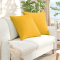 Cuscini da Divano 2 pcs Giallo Chiaro 80 x 80 cm