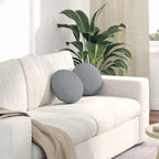 Cuscini per Seduta 2 pcs Grigio chiaro Ø30 x 13 cm Tessuto