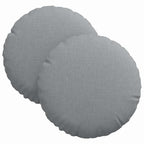 Cuscini per Seduta 2 pcs Grigio chiaro Ø30 x 13 cm Tessuto