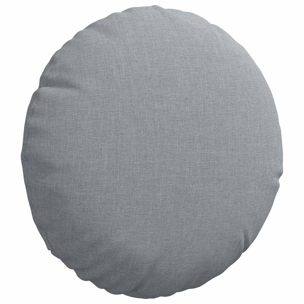 Cuscini per Seduta 2 pcs Grigio chiaro Ø30 x 13 cm Tessuto