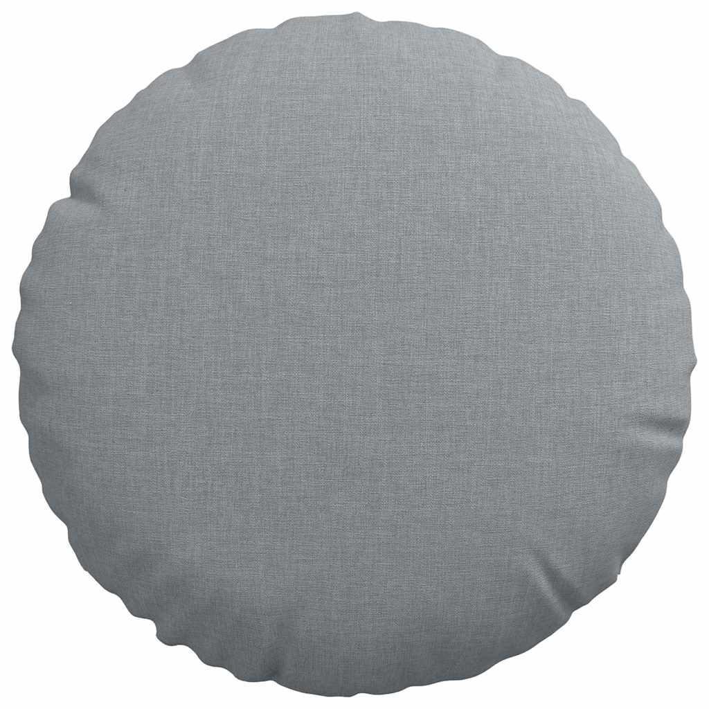 Cuscini per Seduta 2 pcs Grigio chiaro Ø30 x 13 cm Tessuto
