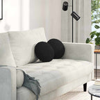 Cuscini per Seduta 2 pcs Nero Ø30 x 13 cm Tessuto