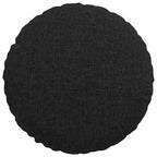 Cuscini per Seduta 2 pcs Nero Ø30 x 13 cm Tessuto