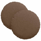 Cuscini per Seduta 2 pcs Marrone Ø30 x 13 cm Tessuto