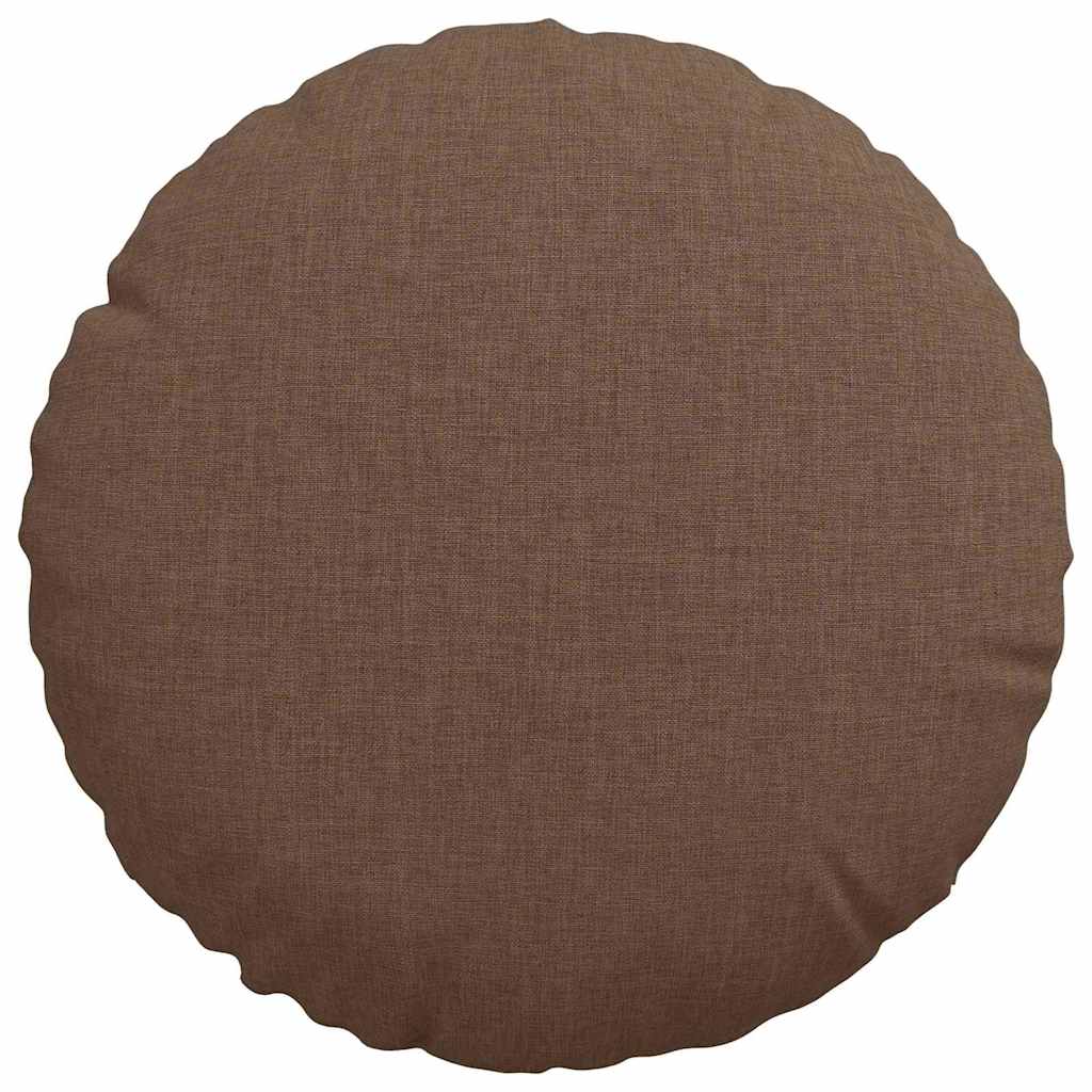 Cuscini per Seduta 2 pcs Marrone Ø30 x 13 cm Tessuto