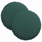 Cuscini per Seduta 2 pcs Verde Scuro Ø30 x 13 cm Tessuto