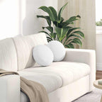 Cuscini per Seduta 2 pcs Bianco Ø30 x 13 cm Tessuto