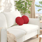 Cuscini per Seduta 2 pcs Rosso Ø30 x 13 cm Tessuto