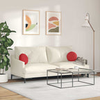 Cuscini per Seduta 2 pcs Rosso Ø30 x 13 cm Tessuto