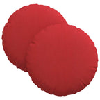 Cuscini per Seduta 2 pcs Rosso Ø30 x 13 cm Tessuto