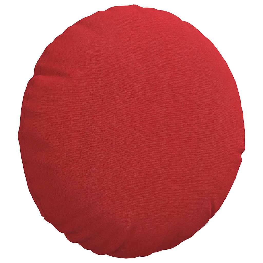 Cuscini per Seduta 2 pcs Rosso Ø30 x 13 cm Tessuto