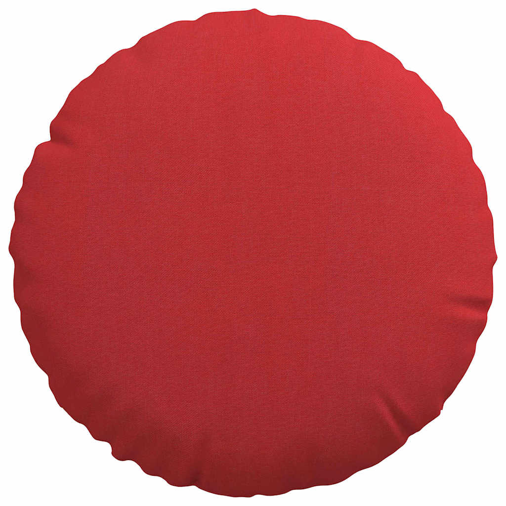 Cuscini per Seduta 2 pcs Rosso Ø30 x 13 cm Tessuto