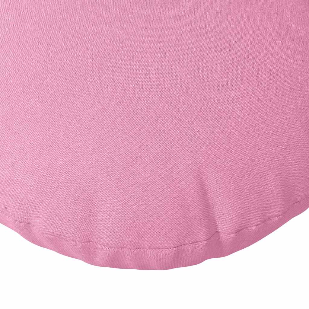 Cuscini per Seduta 2 pcs Rosa Ø30 x 13 cm Tessuto